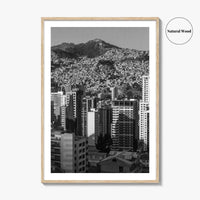La Paz Black and White Fine Art Photo Print, Bolivia Andes Mountains Poster