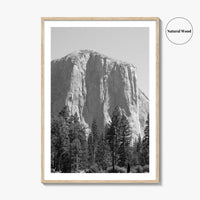 Yosemite National Park Black and White Fine Art Photo Print, El Capitan, California Poster