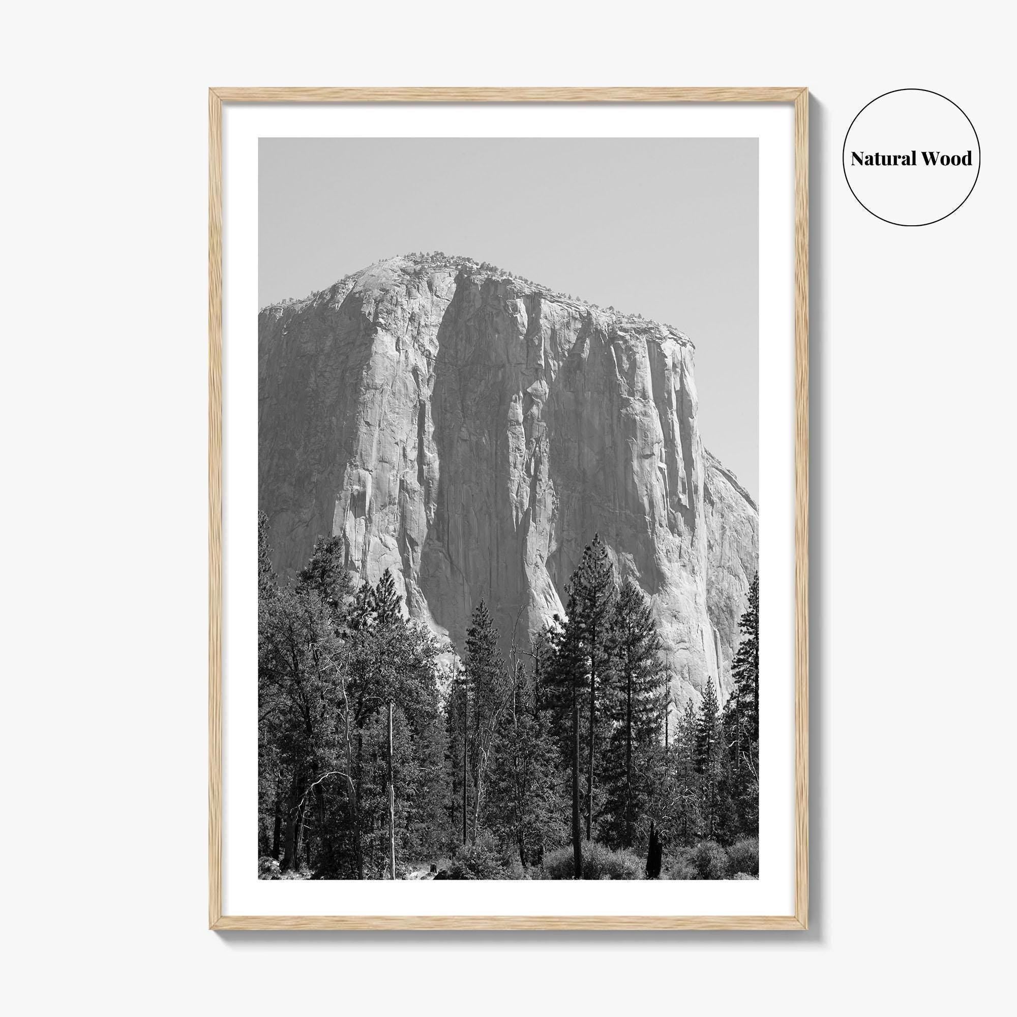 Yosemite National Park Black and White Fine Art Photo Print, El Capitan, California Poster