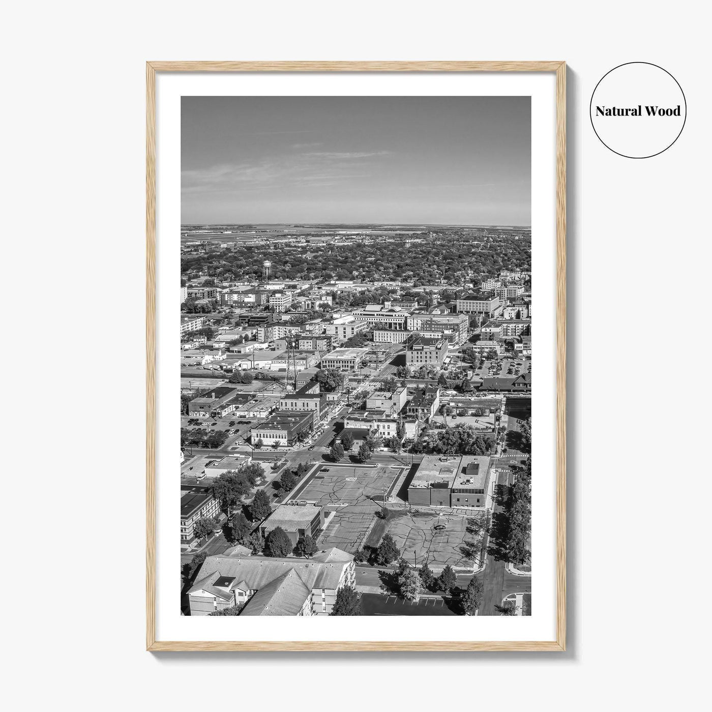 Fargo Black and White Fine Art Photo Print, North Dakota Poster