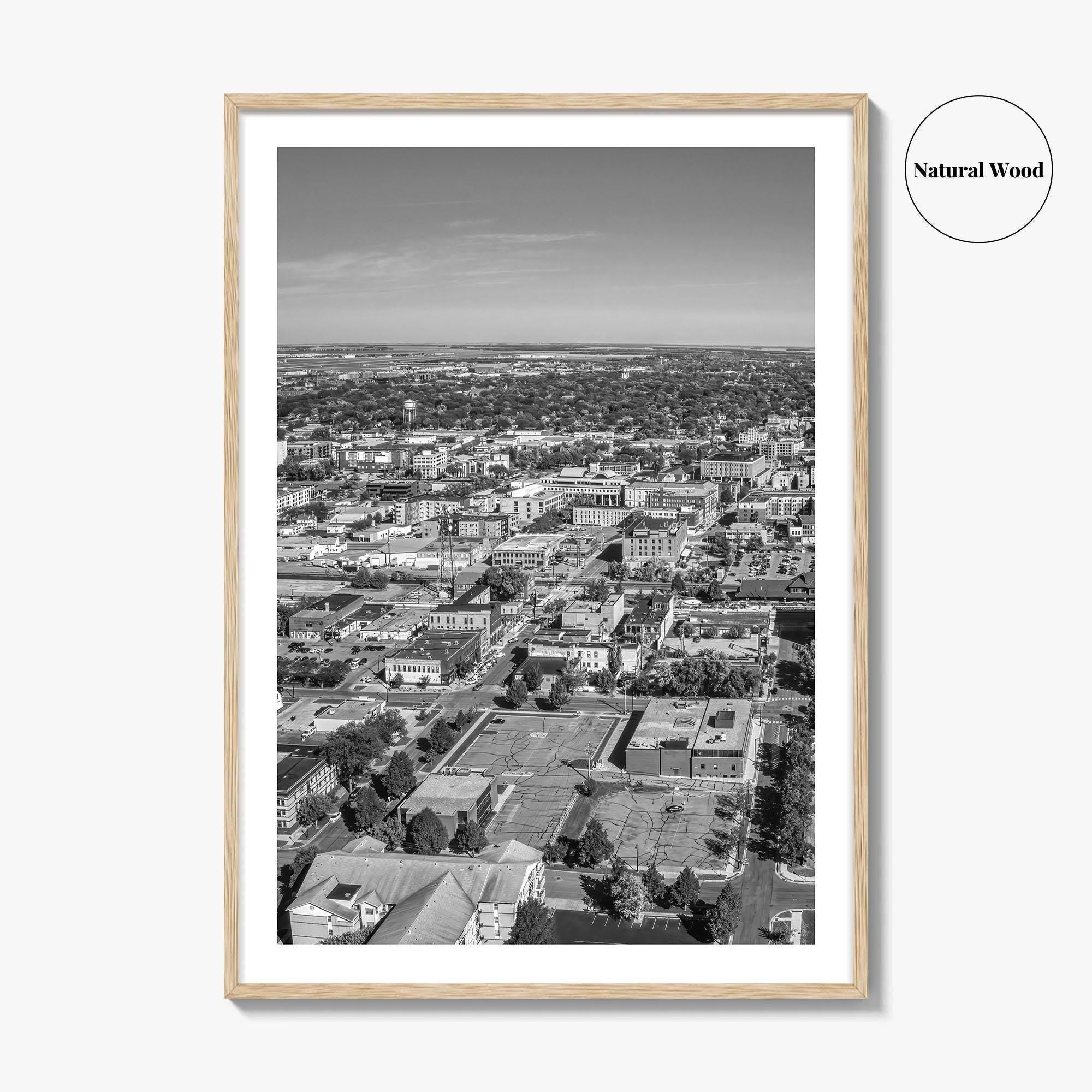 Fargo Black and White Fine Art Photo Print, North Dakota Poster