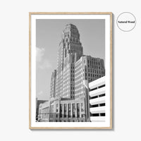 Buffalo Black and White Fine Art Photo Print, City Hall Deco Poster