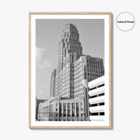 Buffalo Black and White Fine Art Photo Print, City Hall Deco Poster