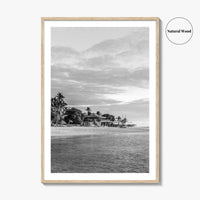Fiji Black and White Fine Art Photo Print, Mamanuca Islands Wall Decor, Poster