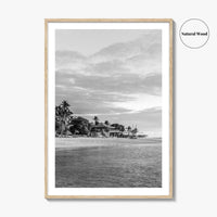 Fiji Black and White Fine Art Photo Print, Mamanuca Islands Wall Decor, Poster