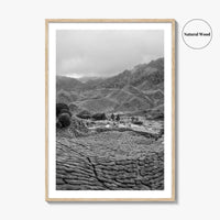 Cameroon Black and White Fine Art Photo Print, Highland Tea Farm, Africa Wall Poster