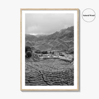 Cameroon Black and White Fine Art Photo Print, Highland Tea Farm, Africa Wall Poster