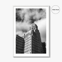 Buffalo Black and White Fine Art Photo Print, City Hall Architecture, Downtown NY Poster
