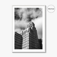 Buffalo Black and White Fine Art Photo Print, City Hall Architecture, Downtown NY Poster