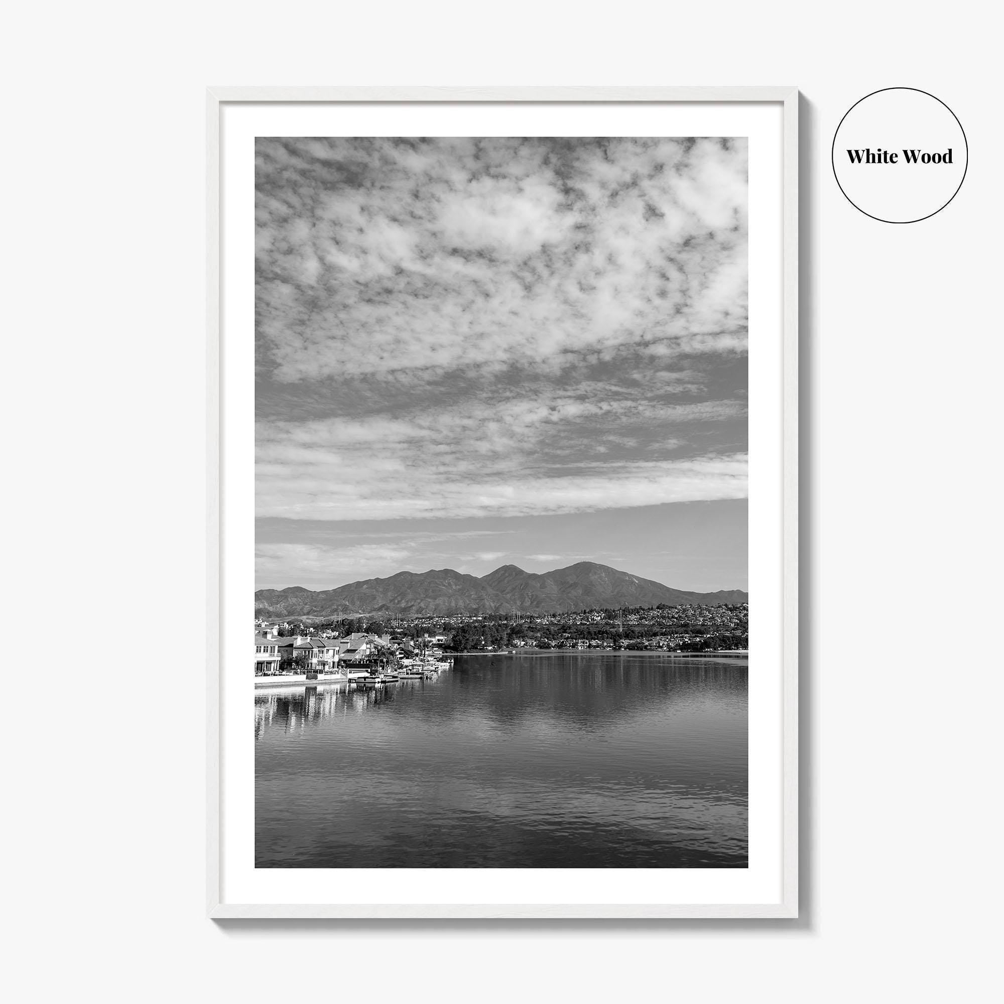 Lake Mission Viejo Black and White Fine Art Photo Print, Orange County California