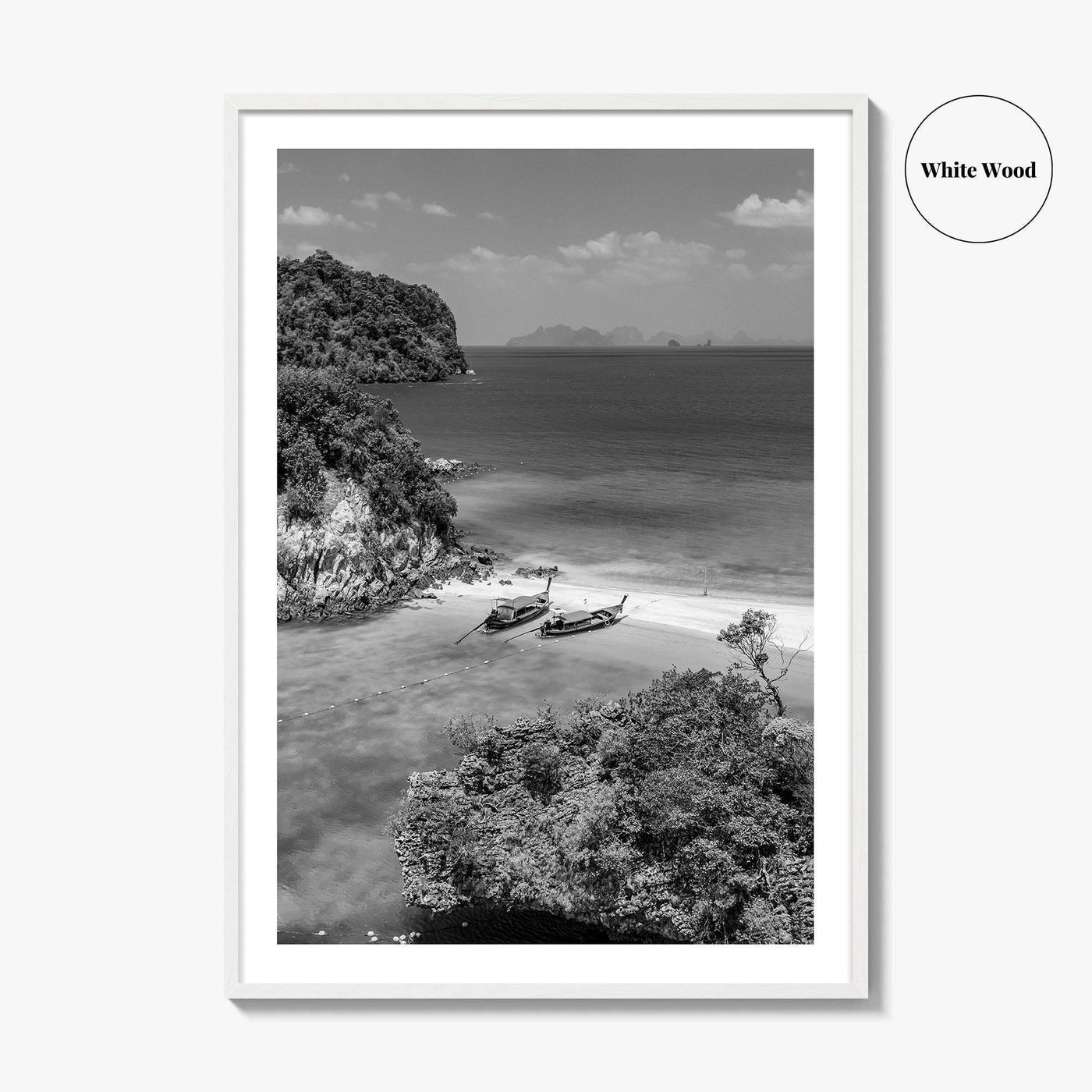 Ko Phak Bia Black and White Fine Art Photo Print, Andaman Sea, Krabi, Thailand