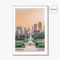 Des Moines Skyline Fine Art Photo Print, Iowa Poster, USA