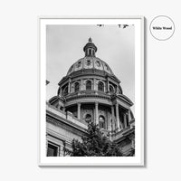 Colorado Black and White Fine Art Photo Print, Denver Capitol Building Poster, USA