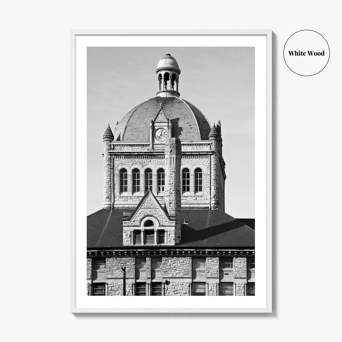 Lexington Kentucky Black and White Fine Art Photo Print, Historic Building, USA, Wall Poster