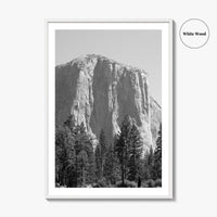 Yosemite National Park Black and White Fine Art Photo Print, El Capitan, California Poster
