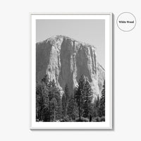 Yosemite National Park Black and White Fine Art Photo Print, El Capitan, California Poster