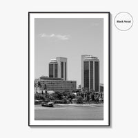 Dar es Salaam Skyline Black and White Fine Art Photo Print, Tanzania Poster
