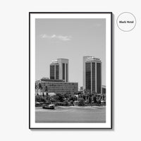 Dar es Salaam Skyline Black and White Fine Art Photo Print, Tanzania Poster