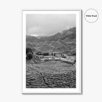 Cameroon Black and White Fine Art Photo Print, Highland Tea Farm, Africa Wall Poster