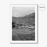 Cameroon Black and White Fine Art Photo Print, Highland Tea Farm, Africa Wall Poster