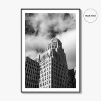 Buffalo Black and White Fine Art Photo Print, City Hall Architecture, Downtown NY Poster
