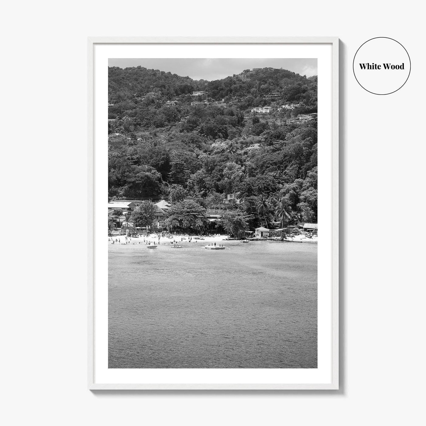 Ocho Rios Black and White Fine Art Photo Print, Jamaica Poster, Saint Ann Parish