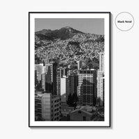 La Paz Black and White Fine Art Photo Print, Bolivia Andes Mountains Poster