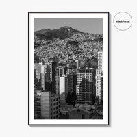 La Paz Black and White Fine Art Photo Print, Bolivia Andes Mountains Poster