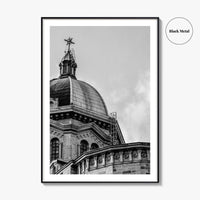 Manila Black and White Fine Art Photo Print, Intramuros Cathedral Dome, Philippines Poster