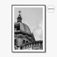 Manila Black and White Fine Art Photo Print, Intramuros Cathedral Dome, Philippines Poster