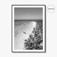 Saona Island Black and White Fine Art Photo Print, Dominican Republic Poster