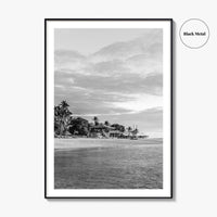 Fiji Black and White Fine Art Photo Print, Mamanuca Islands Wall Decor, Poster