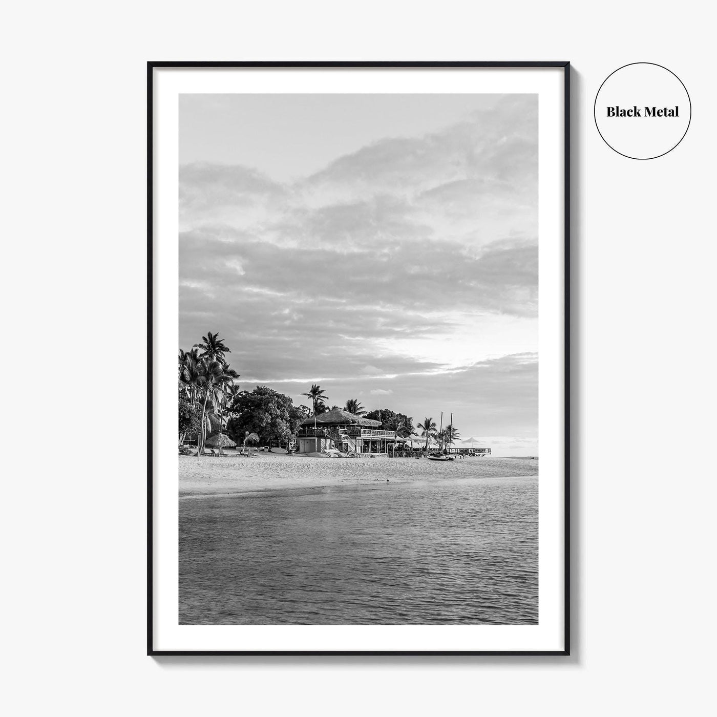 Fiji Black and White Fine Art Photo Print, Mamanuca Islands Wall Decor, Poster