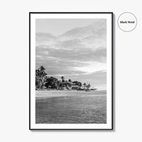Fiji Black and White Fine Art Photo Print, Mamanuca Islands Wall Decor, Poster
