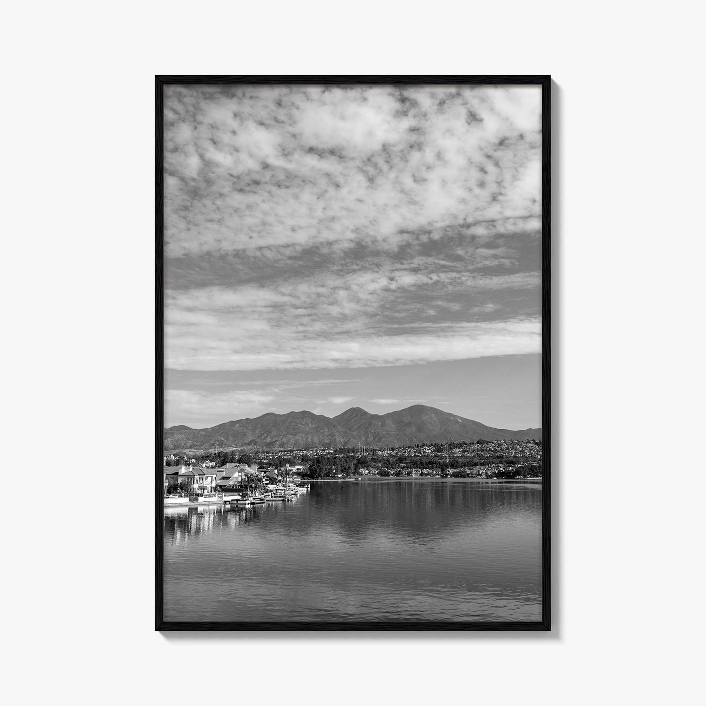 Lake Mission Viejo Black and White Fine Art Photo Print, Orange County California