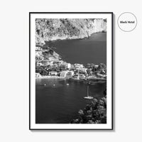 Cephalonia Black and White Fine Art Photo Print, Assos Village Kefalonia Greece Poster