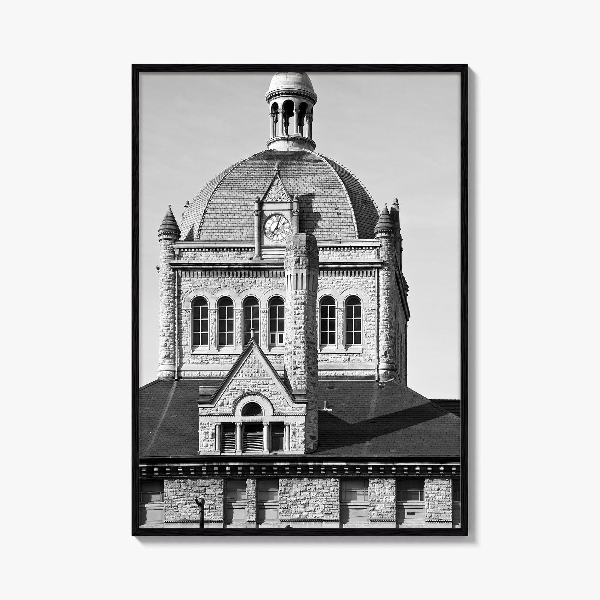 Lexington Kentucky Black and White Fine Art Photo Print, Historic Building, USA, Wall Poster