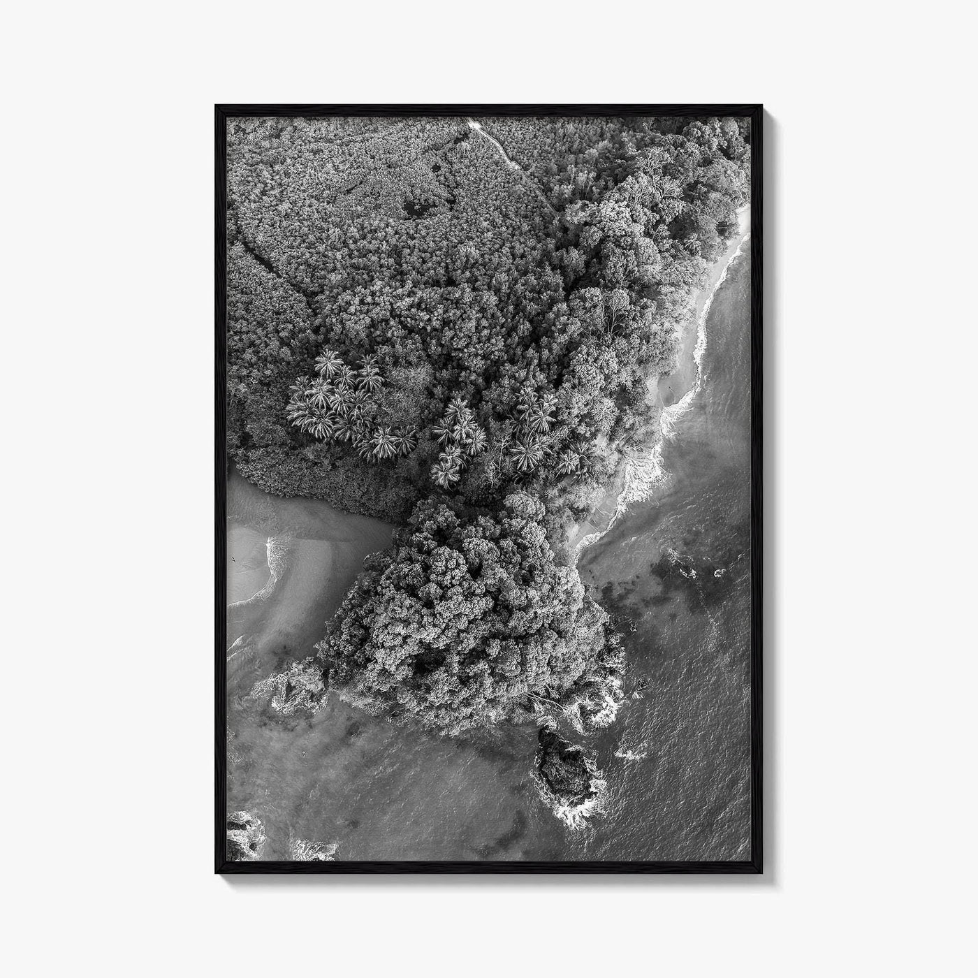 Manuel Antonio Black and White Fine Art Photo Print, Costa Rica, Beach Home Decor