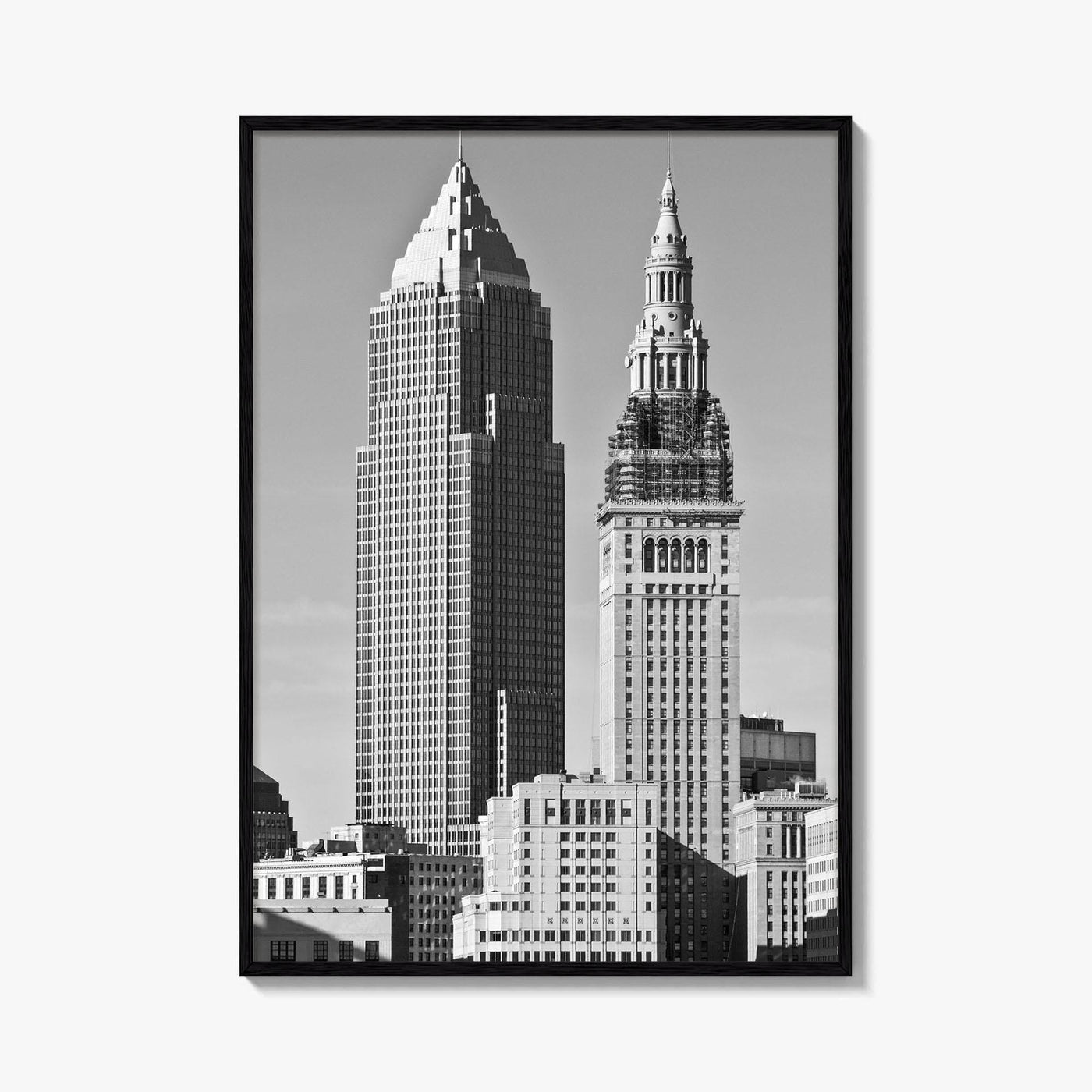 Cleveland Black and White Fine Art Photo Print, Ohio, USA, Downtown, Wall Poster