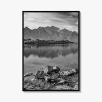 Chamonix Black and White Fine Art Photo Print, Mont Blanc French Alps Poster