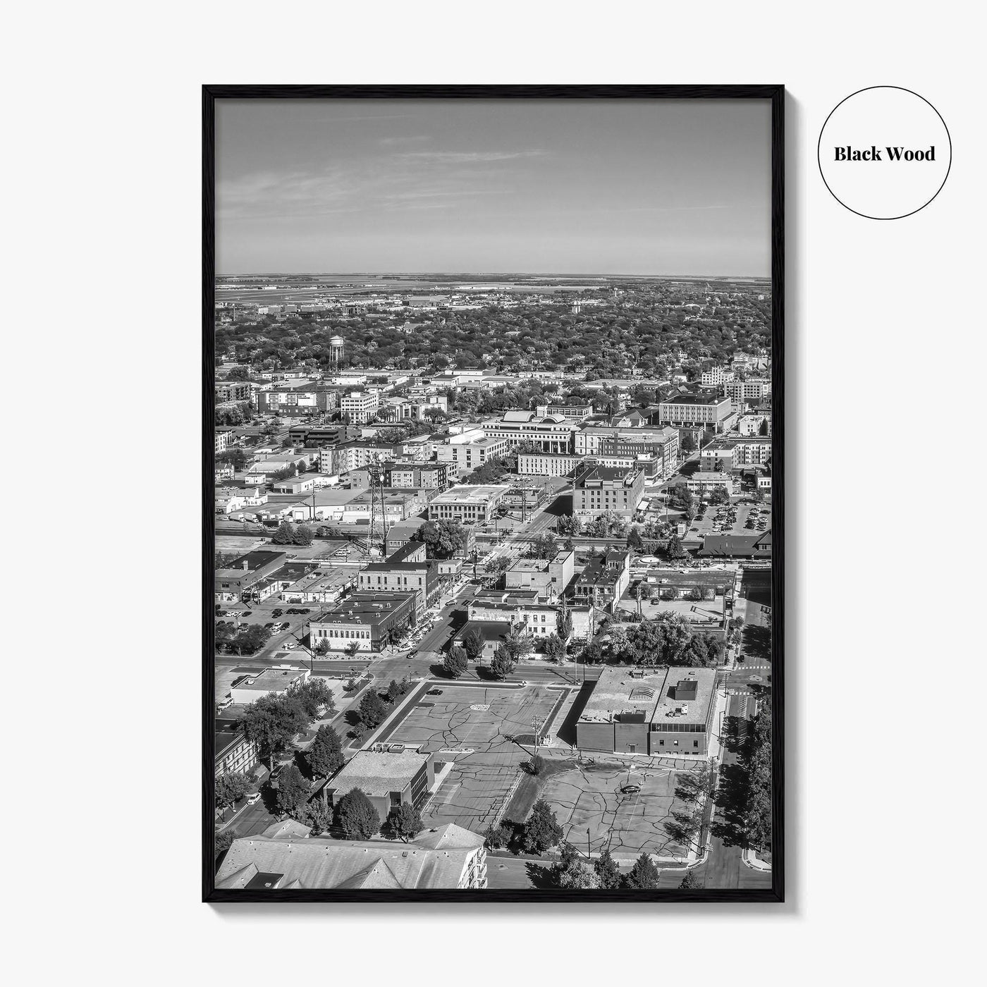 Fargo Black and White Fine Art Photo Print, North Dakota Poster