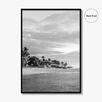 Fiji Black and White Fine Art Photo Print, Mamanuca Islands Wall Decor, Poster