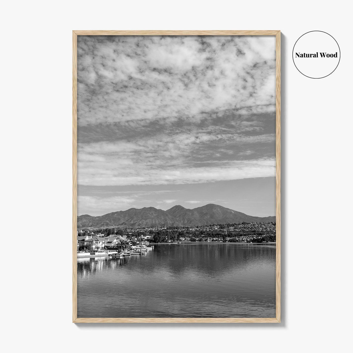 Lake Mission Viejo Black and White Fine Art Photo Print, Orange County California