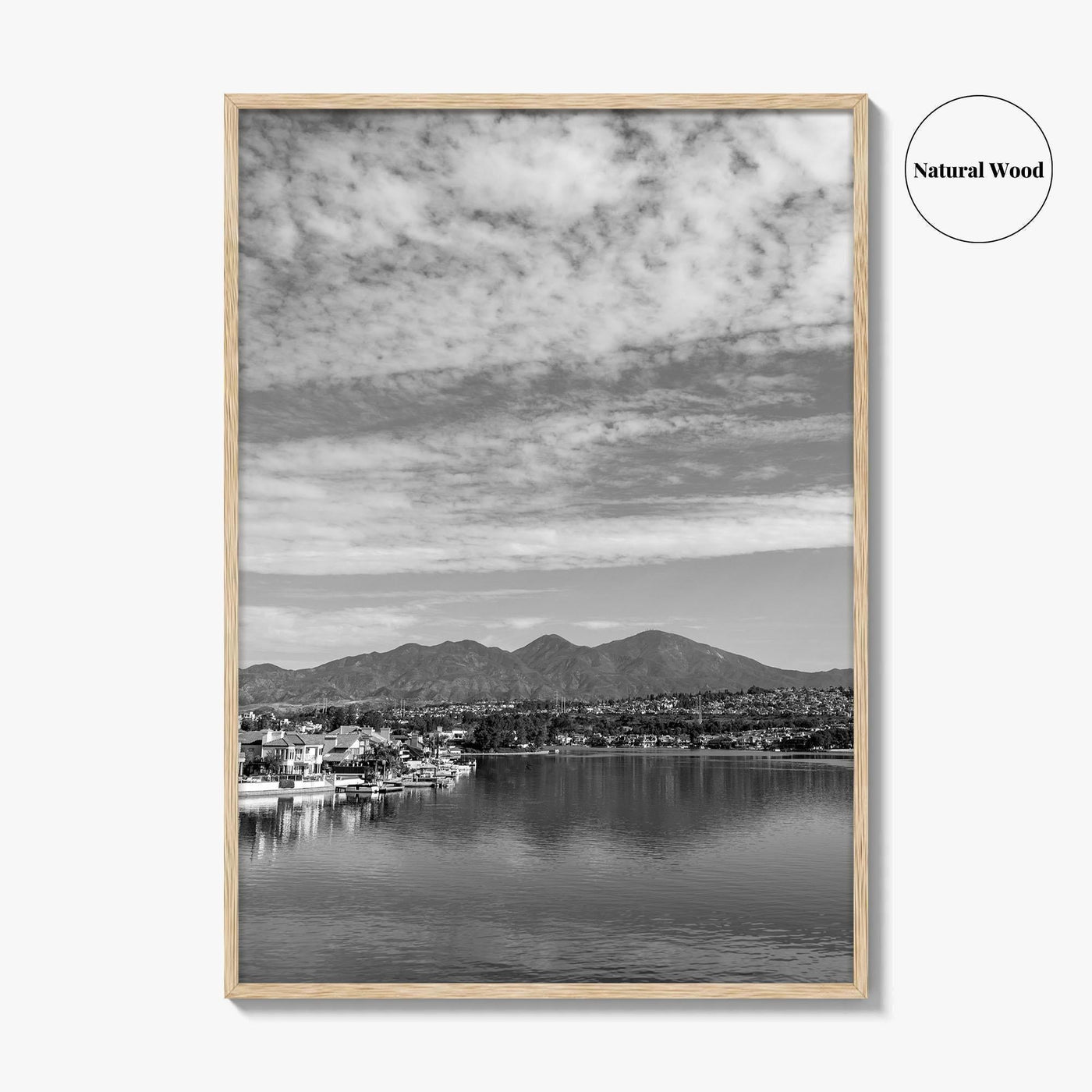 Lake Mission Viejo Black and White Fine Art Photo Print, Orange County California