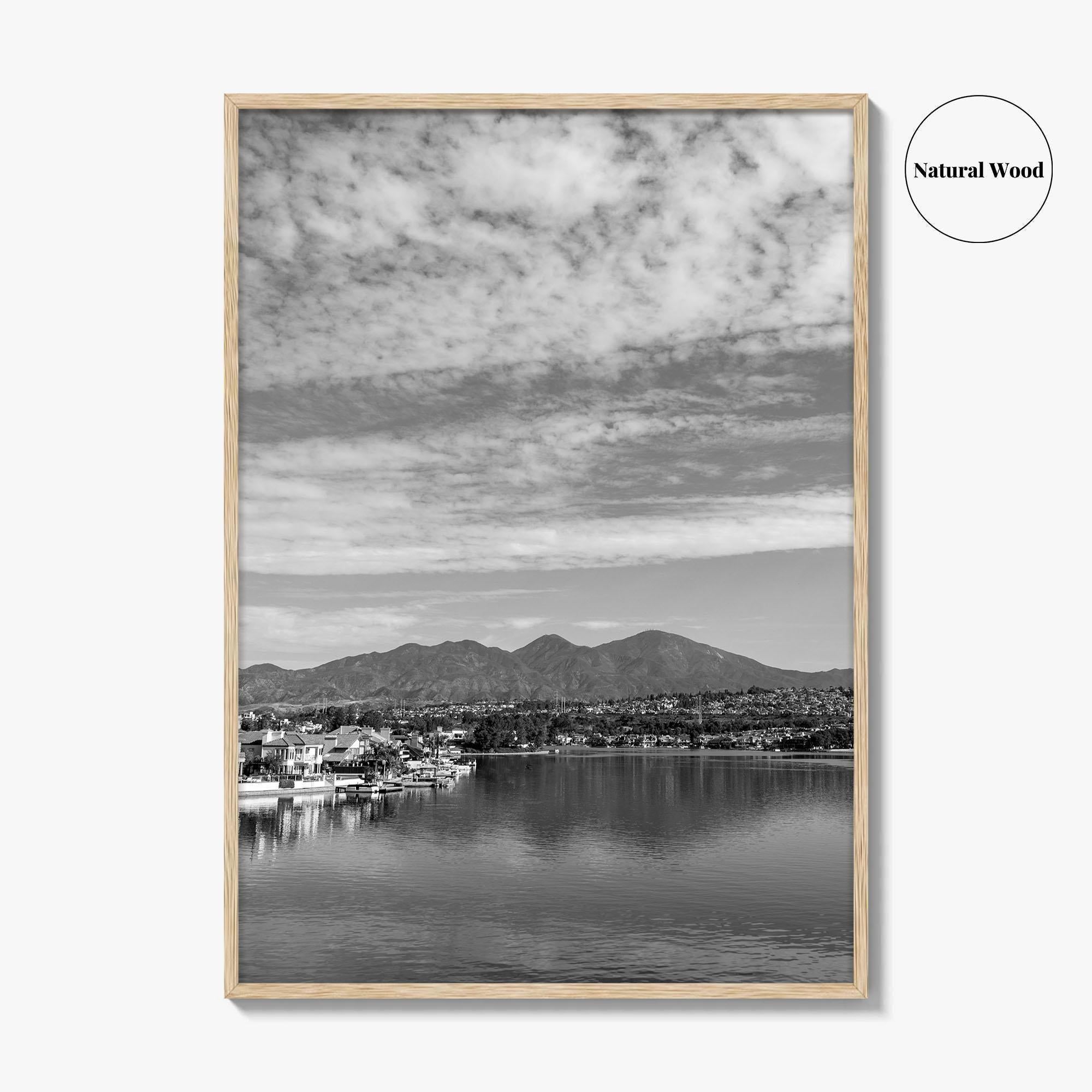 Lake Mission Viejo Black and White Fine Art Photo Print, Orange County California