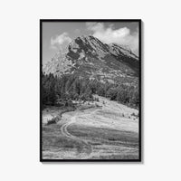 Kosovo Black and White Fine Art Photo Print, Rugova Valley Hajla Peak Poster