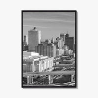 Memphis Skyline Black and White Fine Art Photo Print, Downtown, Tennessee USA Poster