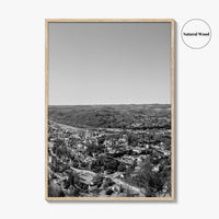 Morgantown Skyline Black and White Fine Art Photo Print, WVU Campus, West Virginia Poster