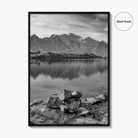 Chamonix Black and White Fine Art Photo Print, Mont Blanc French Alps Poster