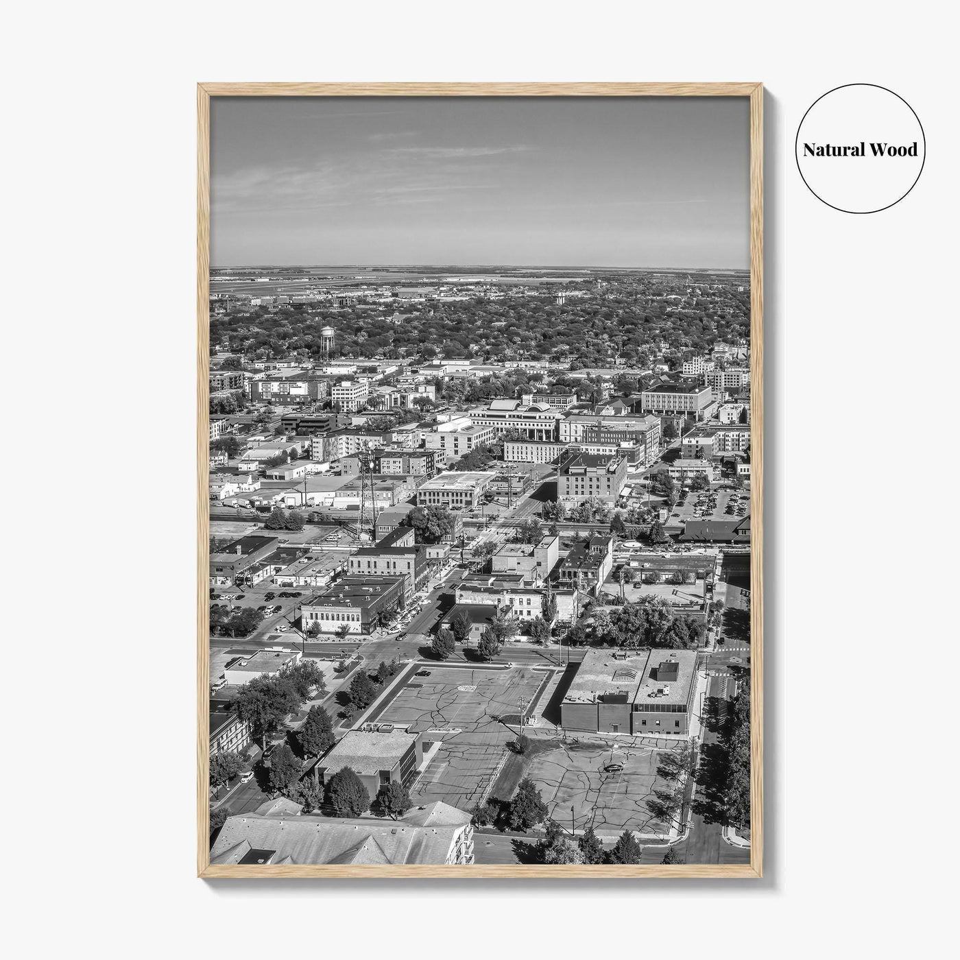 Fargo Black and White Fine Art Photo Print, North Dakota Poster